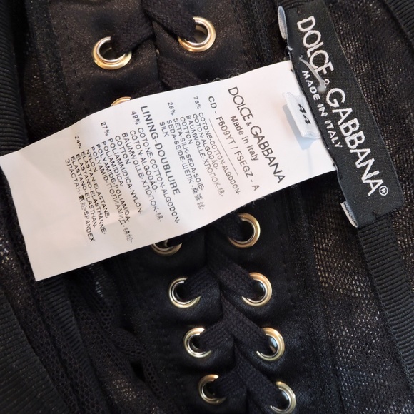 DOLCE & GABBANA 🇮🇹 WOMEN'S BROWN COTTON AND SILK FASHION EVENING DRESS 44 SIZE - Picture 4 of 12